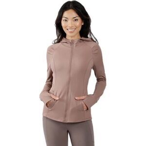 NWOT Yogalicious Womens Ultra Soft Full Zip Yoga Jacket Auburn Night Sz M
